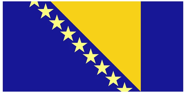 Vektor illustration av Bosnien och Hercegovinas flagga — Stock vektor