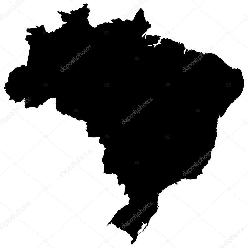 Vector illustration of maps of Brazil