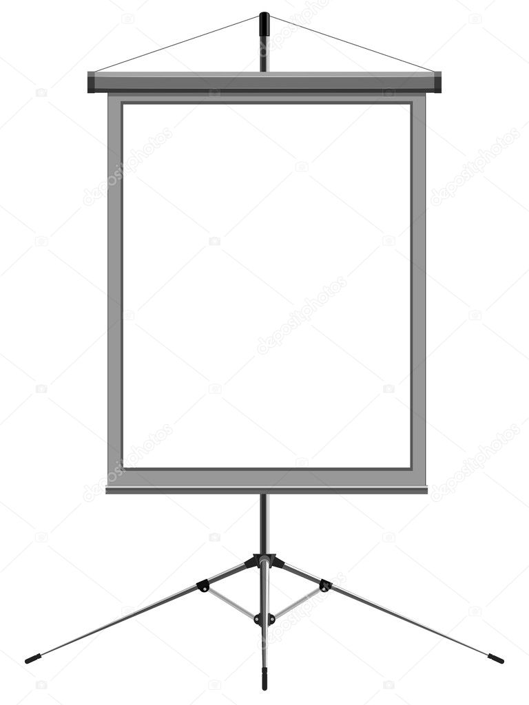 Vector image of a blank presentation