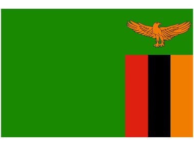 Vector illustration of the flag of Zambia clipart