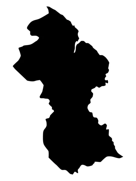 Vektor illustration av kartor över guyana — Stock vektor