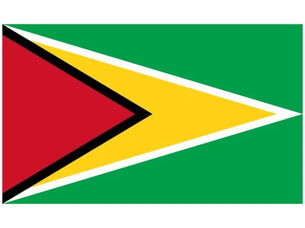 Vector illustration of the flag of Guyana — Stock Vector