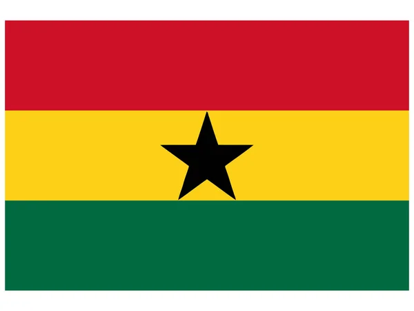 Vector illustration of the flag of Ghana — Stock Vector