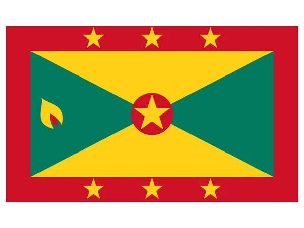 Vector illustration of the flag of Grenada — Stock Vector