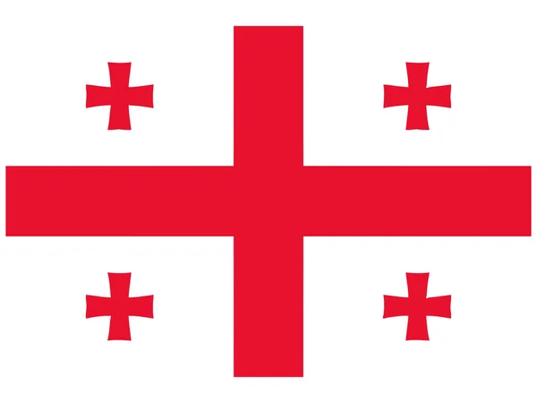 Ilustración vectorial de la bandera de Georgia — Vector de stock