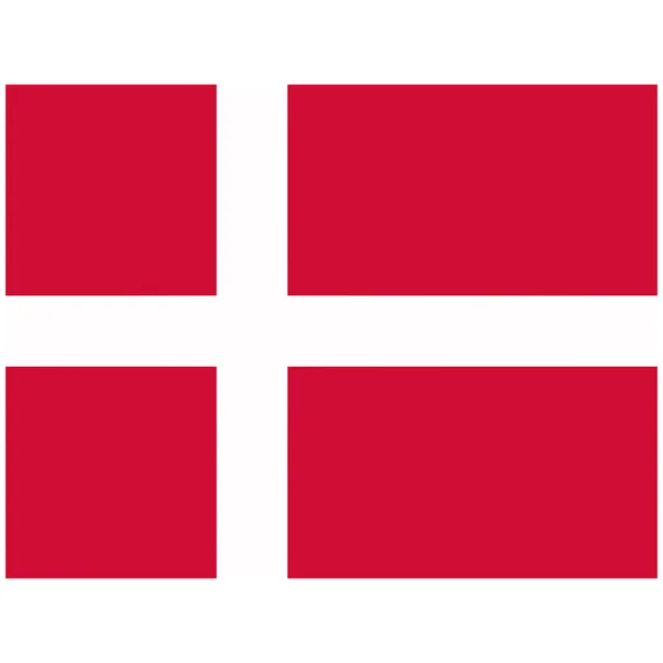 Ilustração vetorial da bandeira de denmark — Vetor de Stock