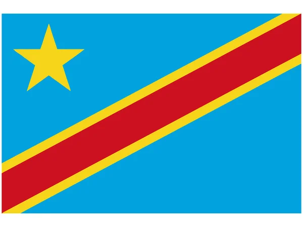 Ilustração vetorial da bandeira da República Democrática do C —  Vetores de Stock