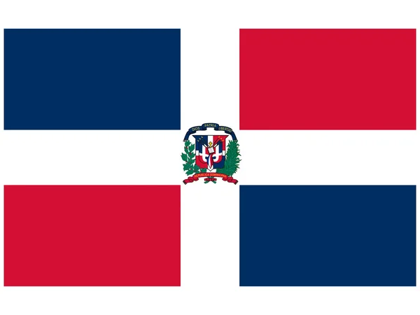 ドミニカ共和国の旗のベクトル イラスト — ストックベクタ