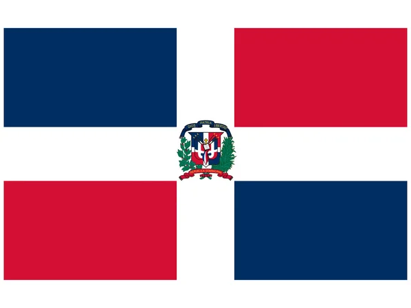 Ilustración vectorial de la bandera de República Dominicana — Archivo Imágenes Vectoriales