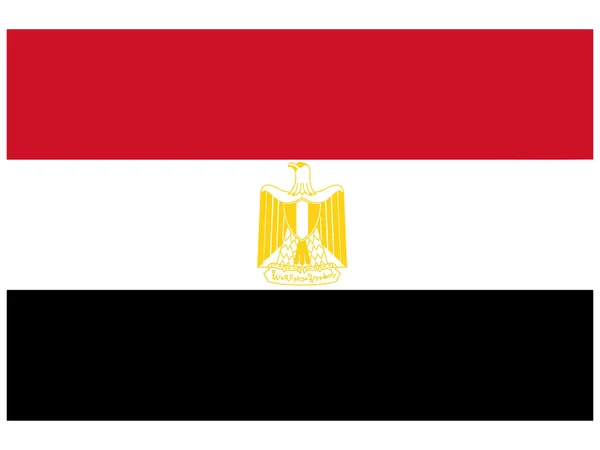 Vectorillustratie van de vlag van Egypte — Stockvector