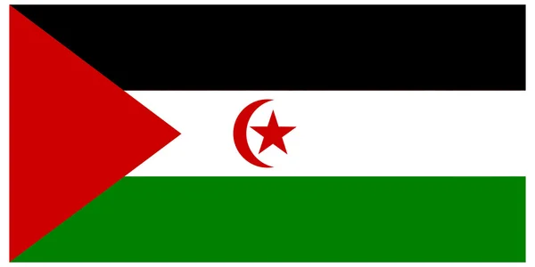Vector illustration of the flag of Western Sahara — Stock Vector