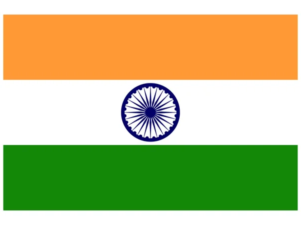 Векторная иллюстрация флага Индии — стоковый вектор