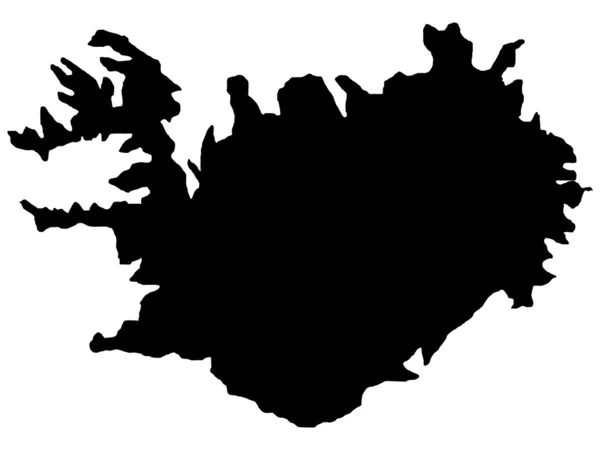 Vektorillustration von Landkarten von Island — Stockvektor
