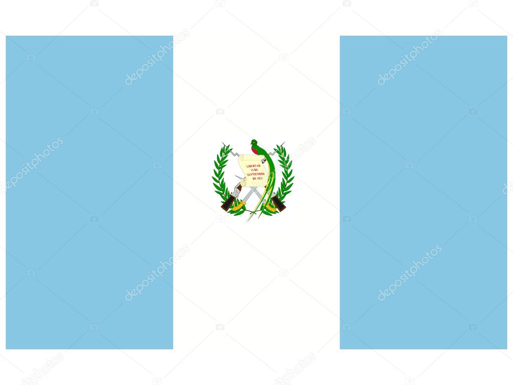 Vector illustration of the flag of Guatemala