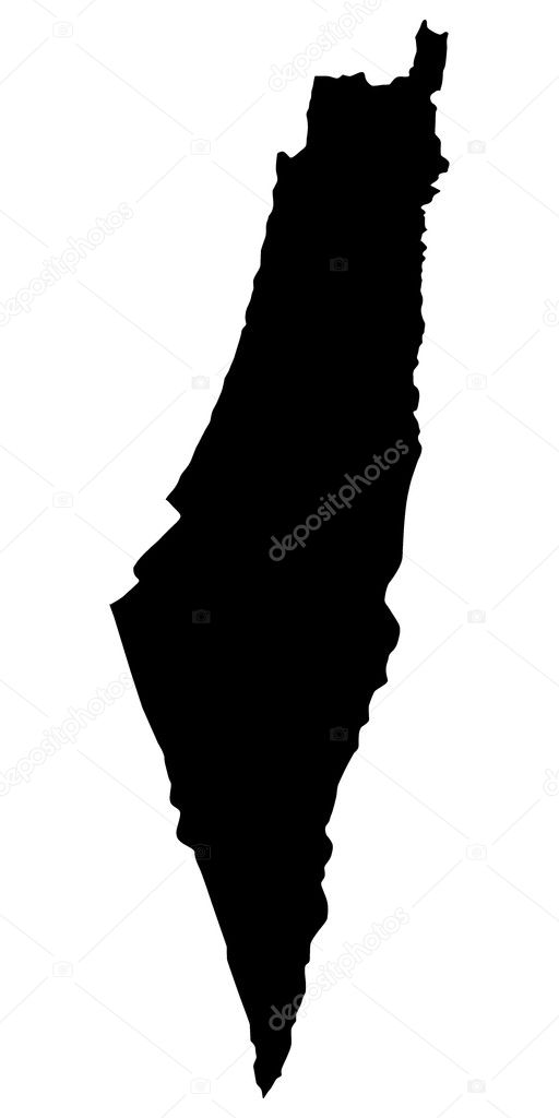 Vector illustration of maps of Israel