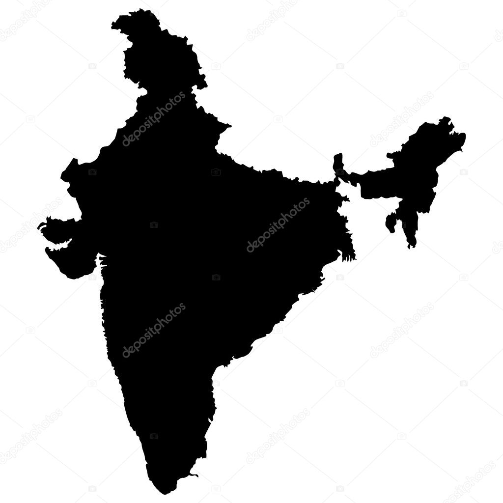Vector illustration of maps of India