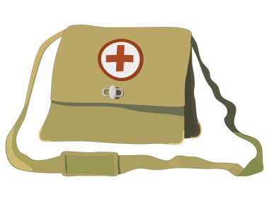 Vector illustration of a nurse bag clipart