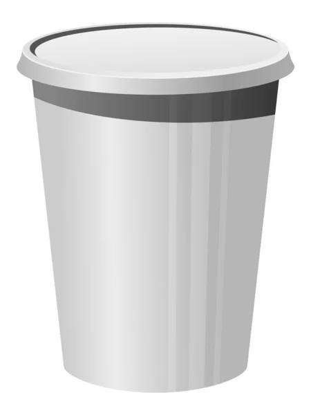 Ilustración vectorial de una taza de plástico — Vector de stock