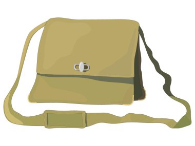 Vector illustration of old bag clipart