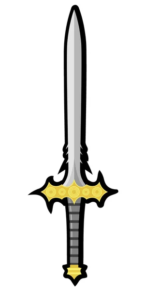 Schwert auf weißem Hintergrund — Stockvektor