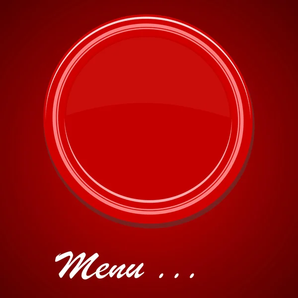 Il piatto rosso — Vettoriale Stock