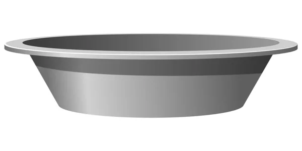 Vector illustration of a metal basin — Stock Vector