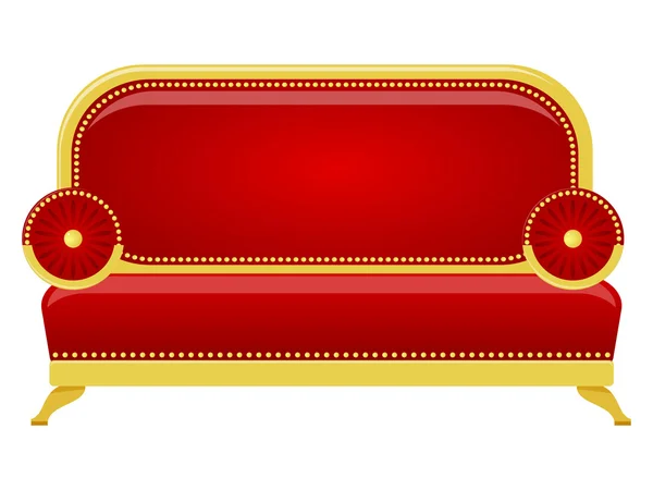 Illustration vectorielle d'un canapé rouge — Image vectorielle