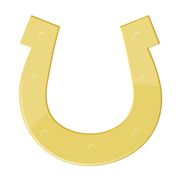 Illustration vectorielle d'un fer à cheval doré — Image vectorielle
