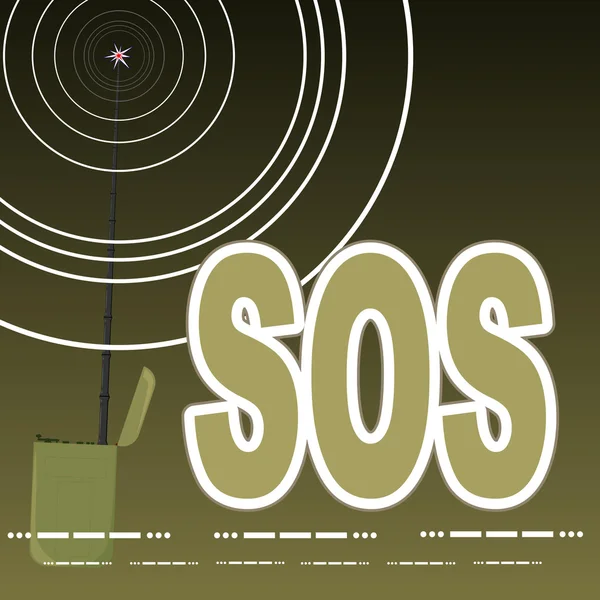 The signal SOS — Stock Vector