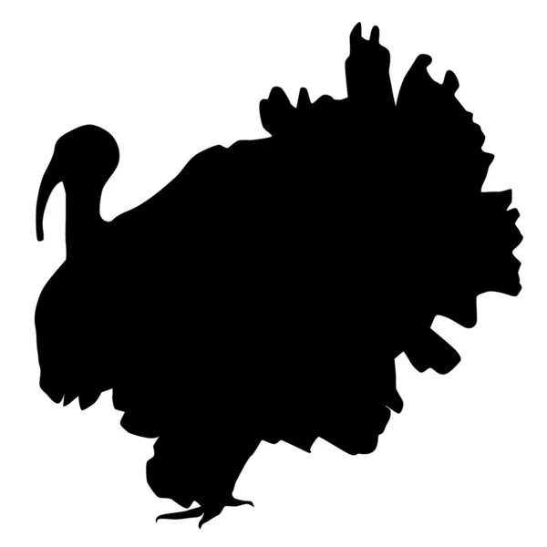 Silhouette of a turkey — Stock Vector