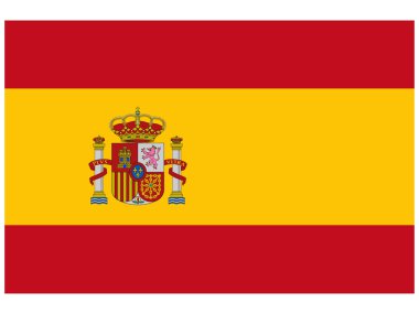 İspanya bayrağının vektör illüstrasyonu