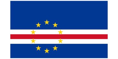 vektör çizim cape verde Cumhuriyeti bayrağı