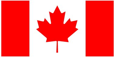 Vector illustration of the flag of Canada clipart