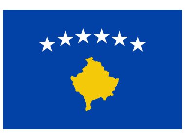 vektör çizim Kosova bayrağı