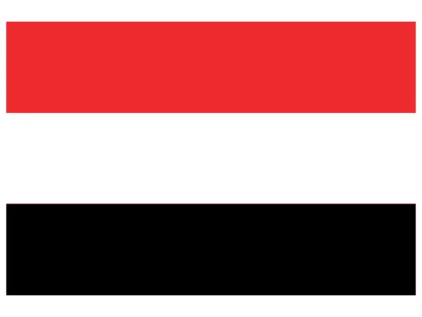 Vector illustration of the flag of Yemen — Stock Vector