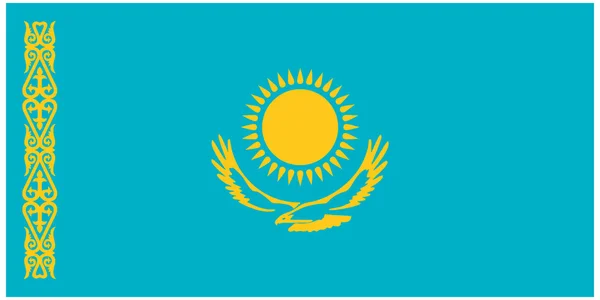 カザフスタンの旗のベクトル イラスト — ストックベクタ