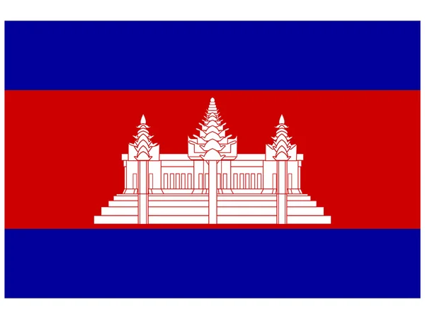Ilustración vectorial de la bandera de Camboya — Vector de stock