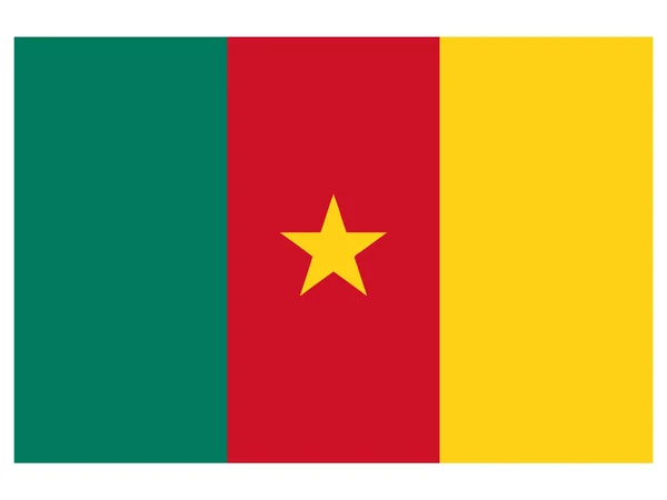 Ilustração vetorial da bandeira dos Camarões —  Vetores de Stock