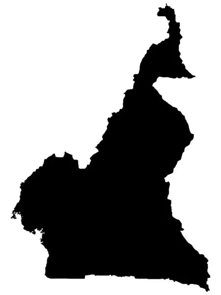 Kamerun haritalar vektör çizim — Stok Vektör