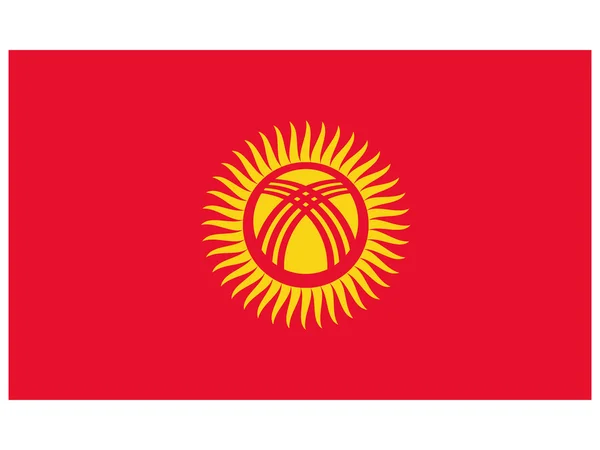 Ilustração vetorial da bandeira do Quirguistão — Vetor de Stock
