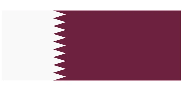 Vektorillustration der Flagge von Katar — Stockvektor