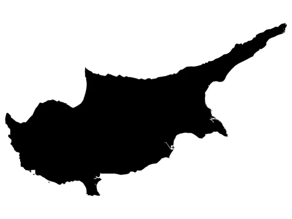 キプロスの地図のベクトル イラスト — ストックベクタ
