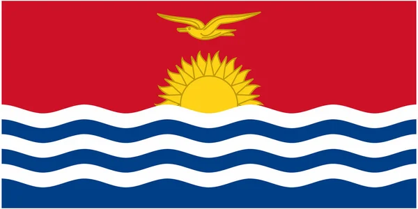 Vektor illustration av Kiribatis flagga — Stock vektor