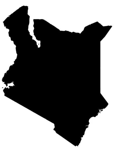 ケニアの地図のベクトル イラスト — ストックベクタ
