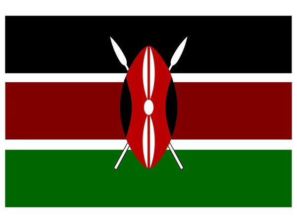 Vector illustration of the flag of Kenya — Stock Vector