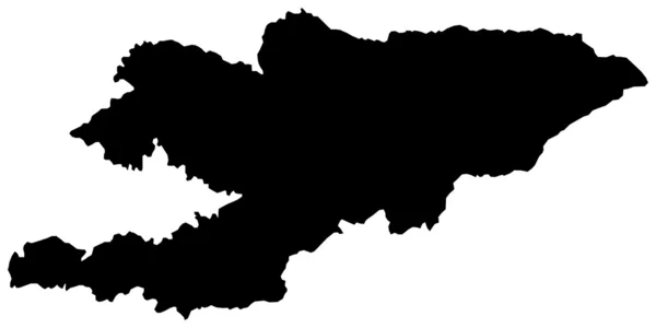 Vektor illustration av kartor över Kirgizistan — Stock vektor