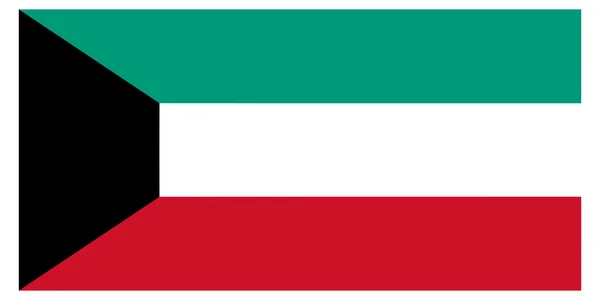Vector illustration of the flag of Kuwait — Stock Vector