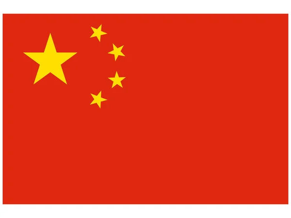 Vektor illusztráció a kínai zászló — Stock Vector