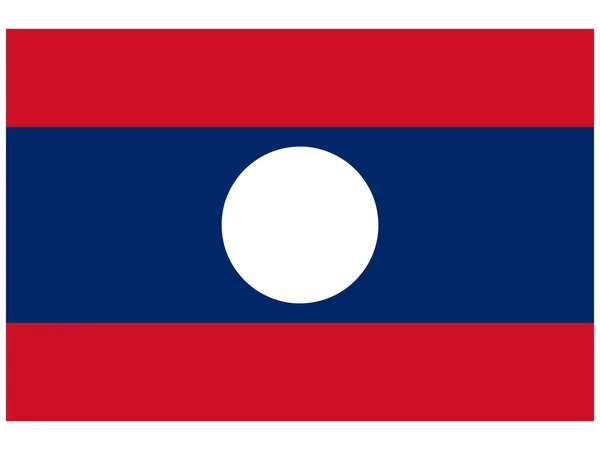 Vector illustration of the flag of Laos — Stock Vector