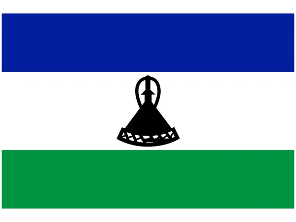 Vector illustration of the flag of Lesotho — Stock Vector